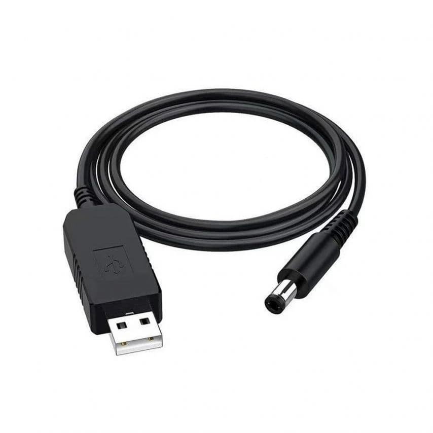 Кабель для роутера USB to DC 12V black (тех.пак.)