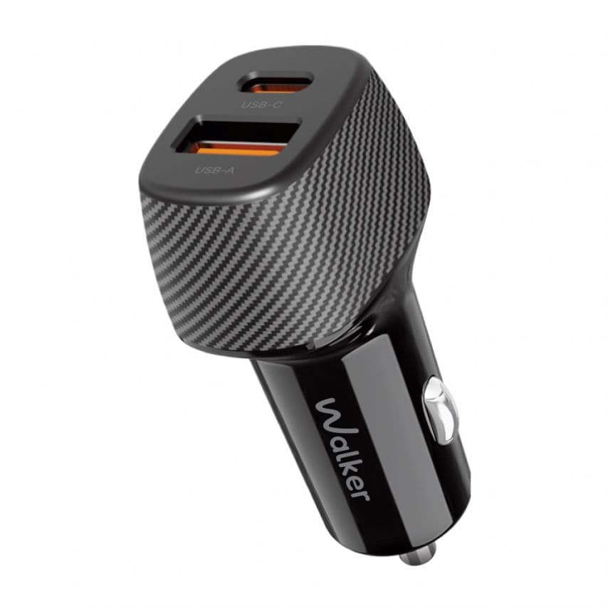 Автомобільний зарядний пристрій (адаптер) WALKER WCR-35 QC3.0_18W / PD_30W / 48W Max black