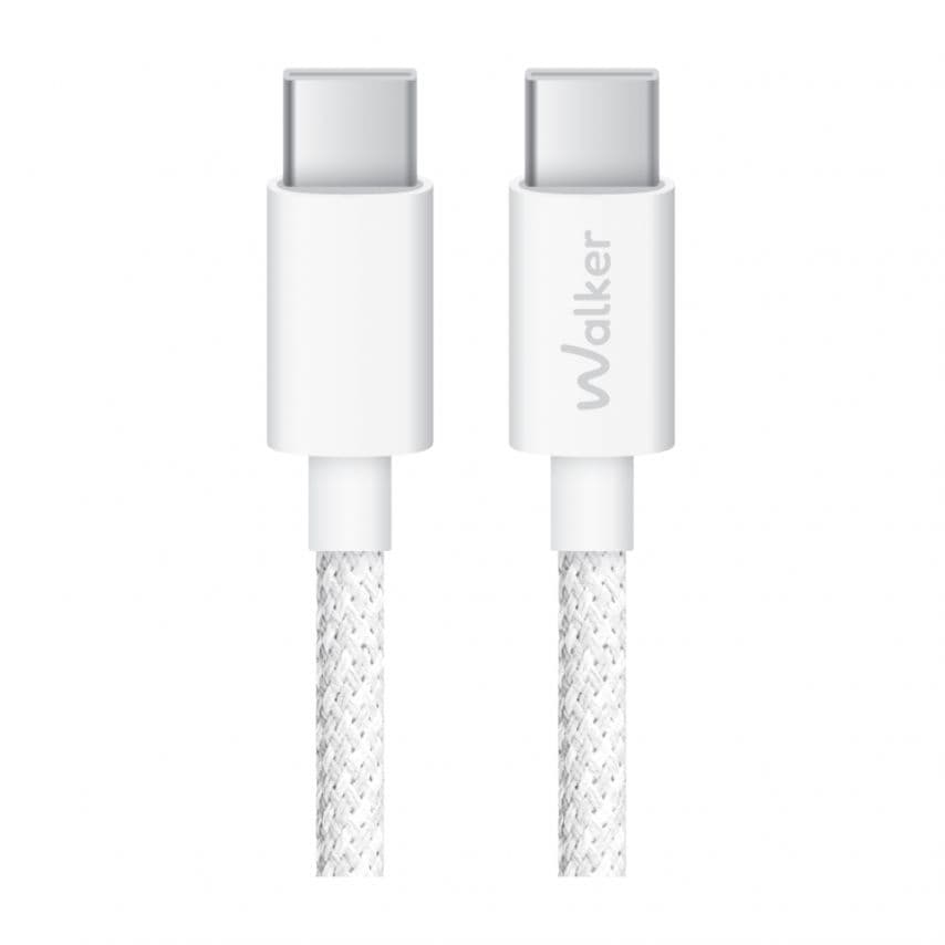 Кабель USB WALKER C860 Type-C to Type-C 65W white