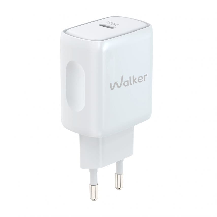 Мережевий зарядний пристрій (адаптер) WALKER WH-64 PD_25W white