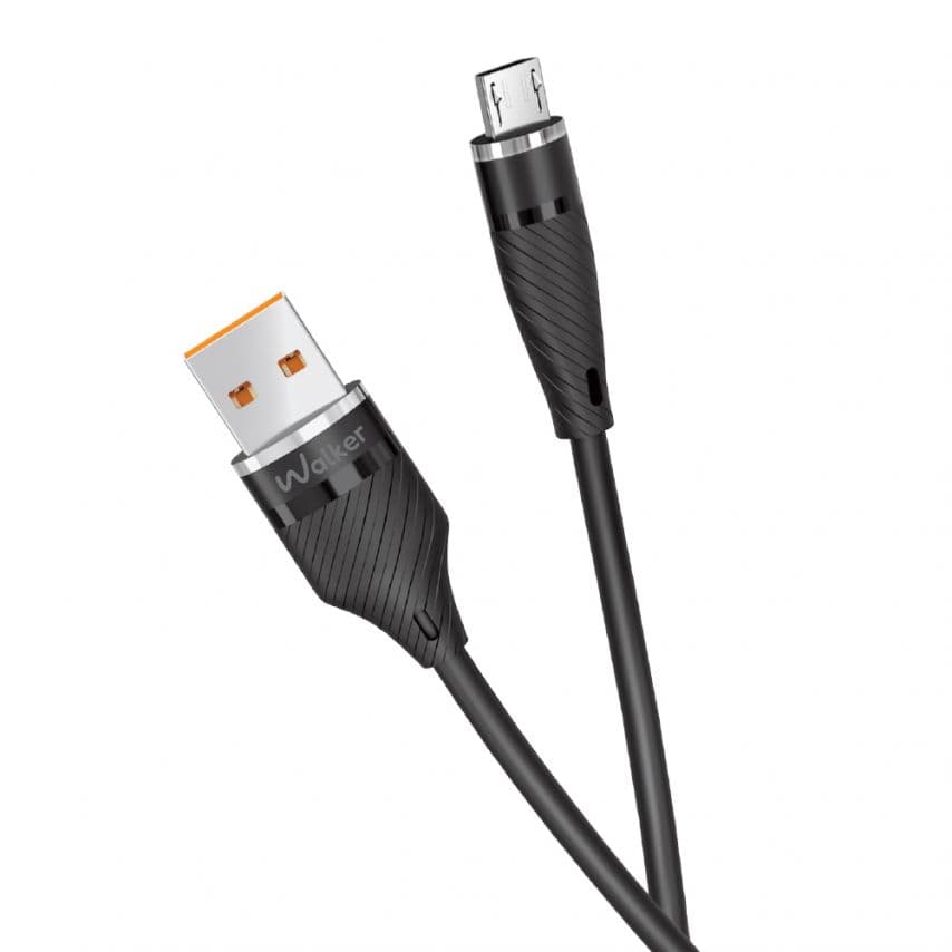 Кабель USB WALKER C735 Micro 2м black