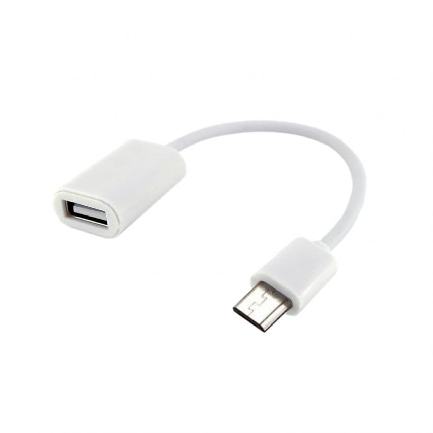 Перехідник OTG WALKER Micro to USB2.0 white (тех.пак.)