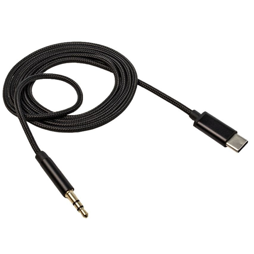 Аудіокабель WALKER WA-022 Type-C to AUX 3.5мм black (тех.пак.)