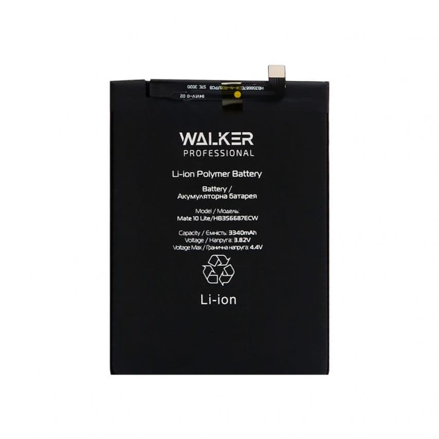 Акумулятор WALKER Professional для Huawei HB356687ECW Honor 7X, Mate 10 Lite, Nova 2 Plus 2017, Nova 3i, Nova 4e, P Smart Plus, P30 Lite (3340mAh)